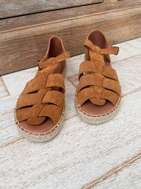 Cordani calzature Eddy Tan Suede Sandal Size 9.5